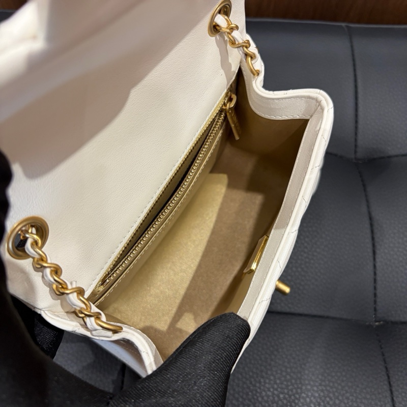 ✨ 閒置新🆕Chanel香奈兒26C白金金球硬底方胖子鏈條斜挎包 芯片✅正品-6