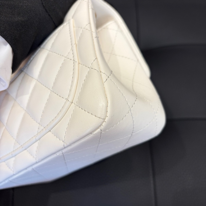 ✨ 閒置新🆕Chanel香奈兒26C白金金球硬底方胖子鏈條斜挎包 芯片✅正品-7