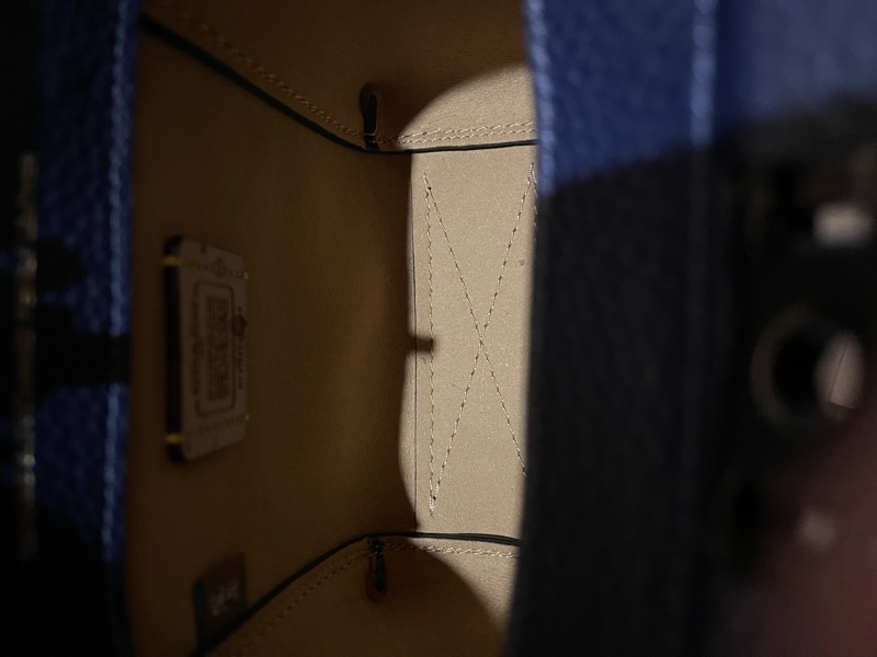 Coach 藍皮革手提包 側背包 手機包-14