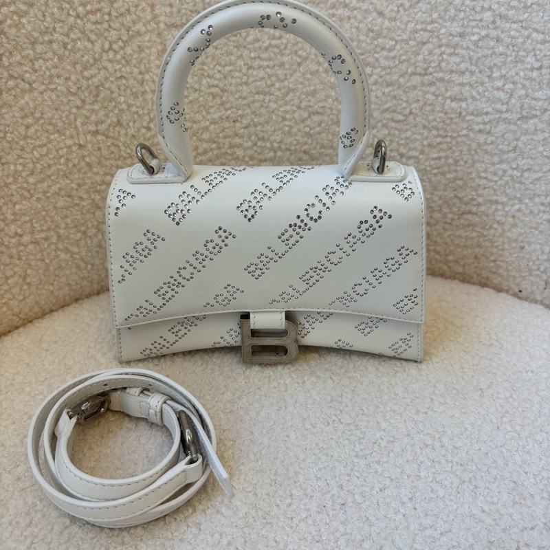 巴黎世家 / Balenciaga Hourglass 沙漏包|小號 白色-0