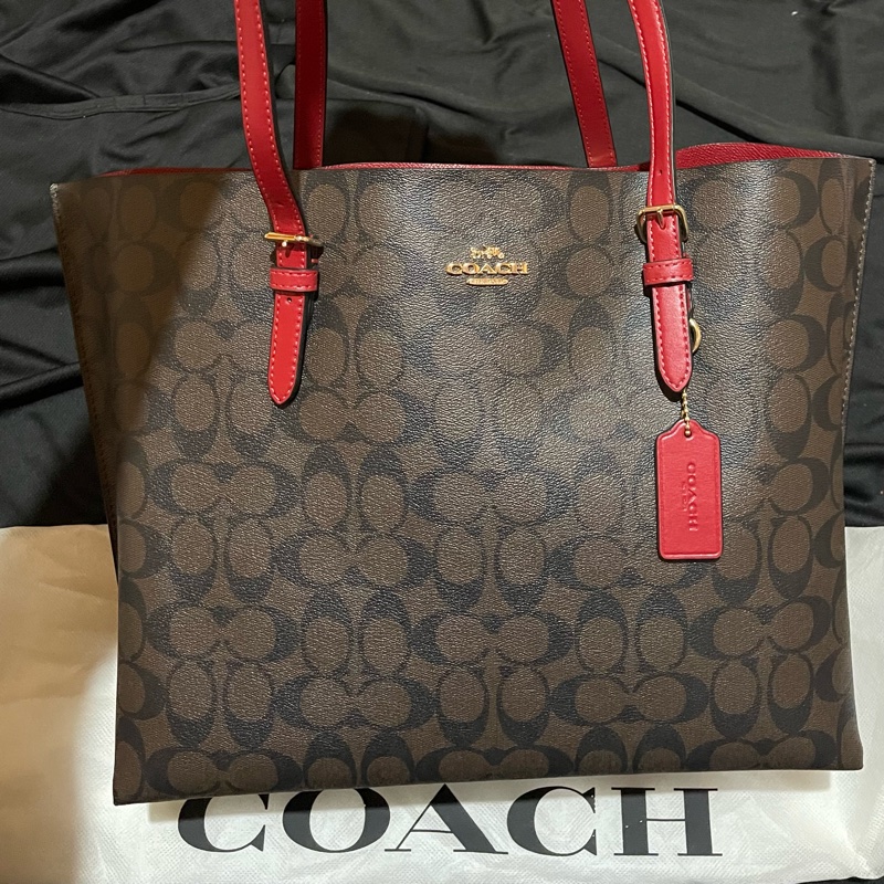 Coach Tote老花皮革托特包-0