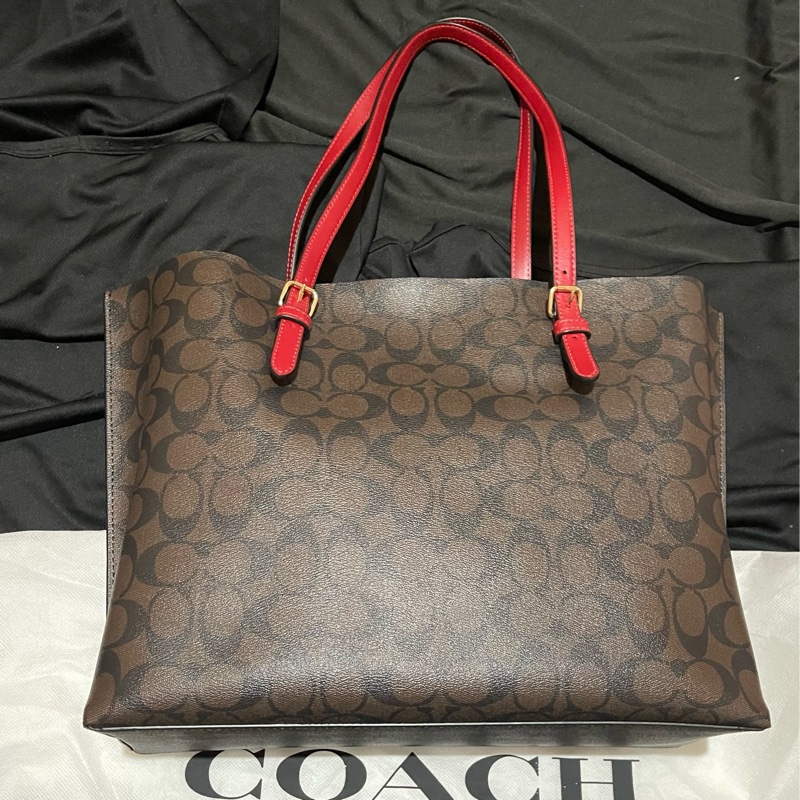 Coach Tote老花皮革托特包-6