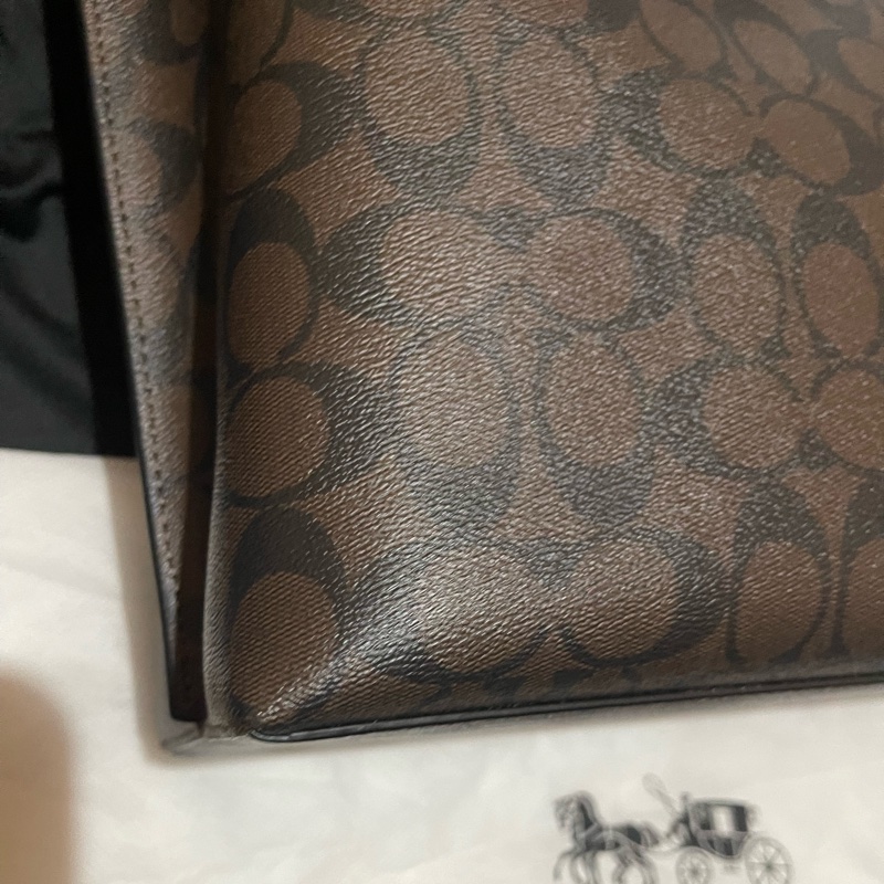 Coach Tote老花皮革托特包-11