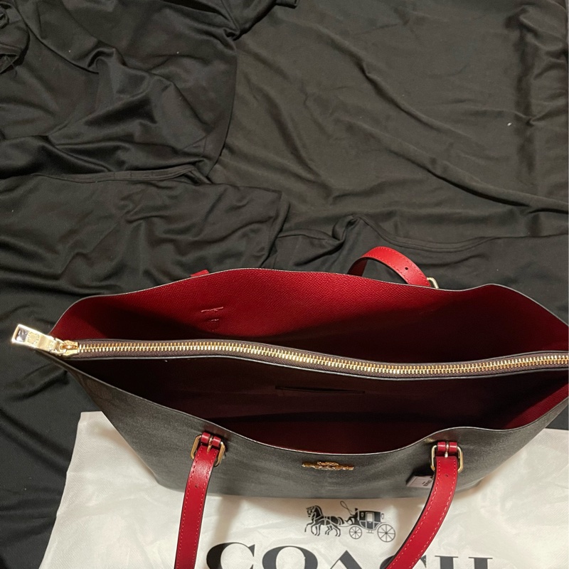 Coach Tote老花皮革托特包-13