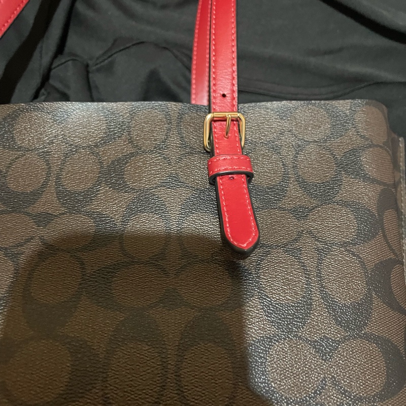 Coach Tote老花皮革托特包-17