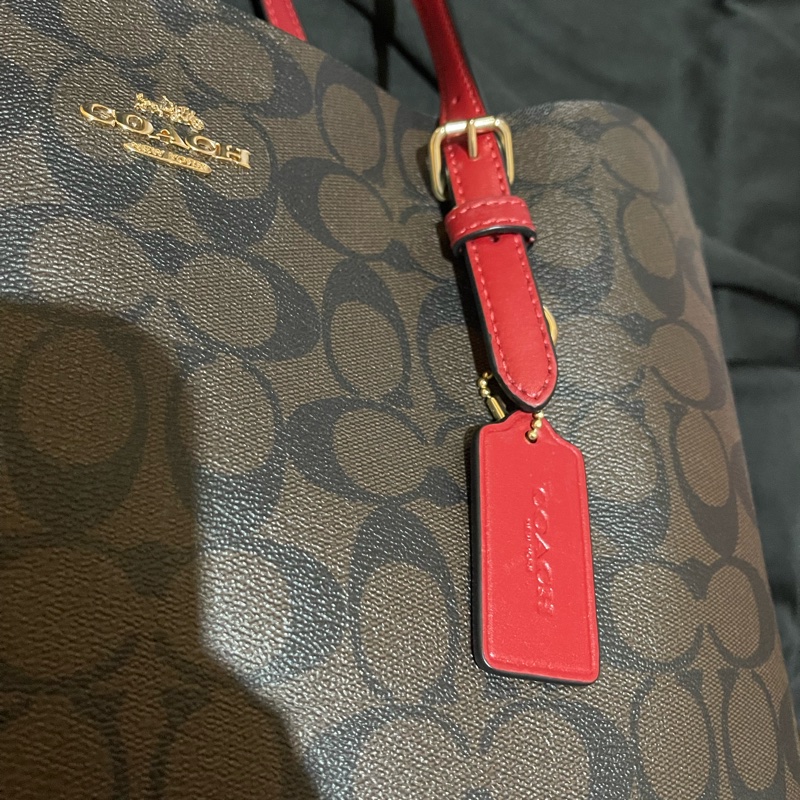 Coach Tote老花皮革托特包-19