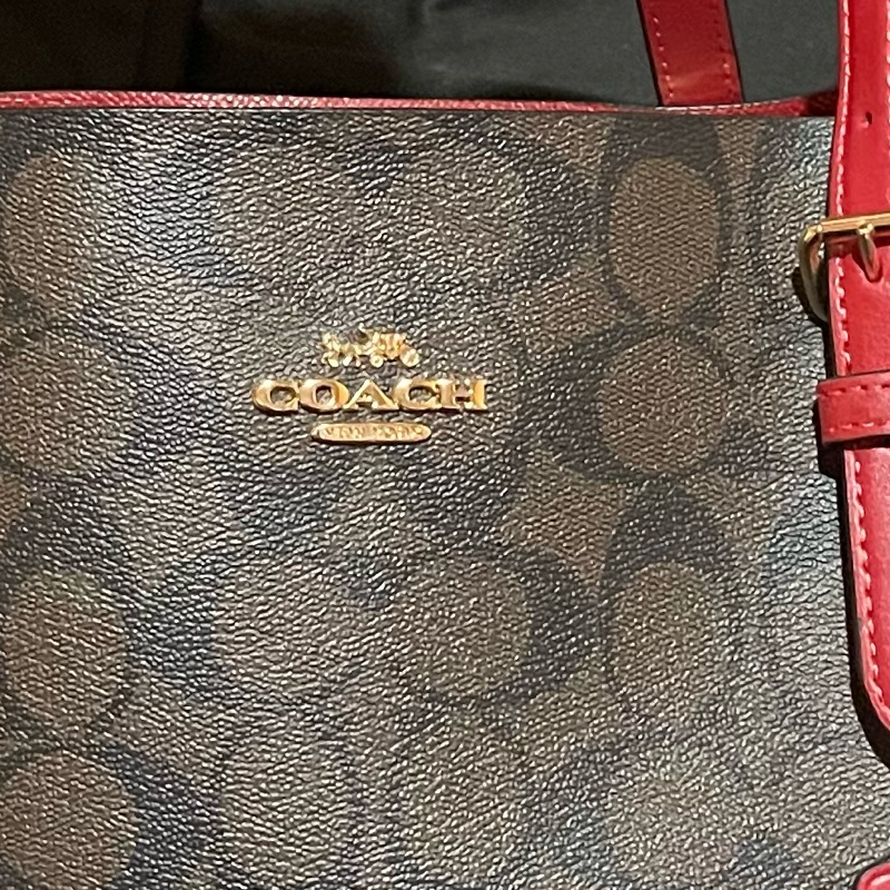 Coach Tote老花皮革托特包-21