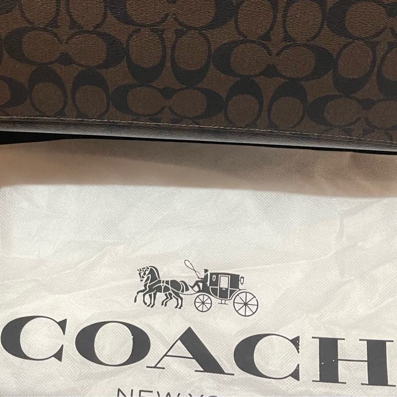 Coach Tote老花皮革托特包-23