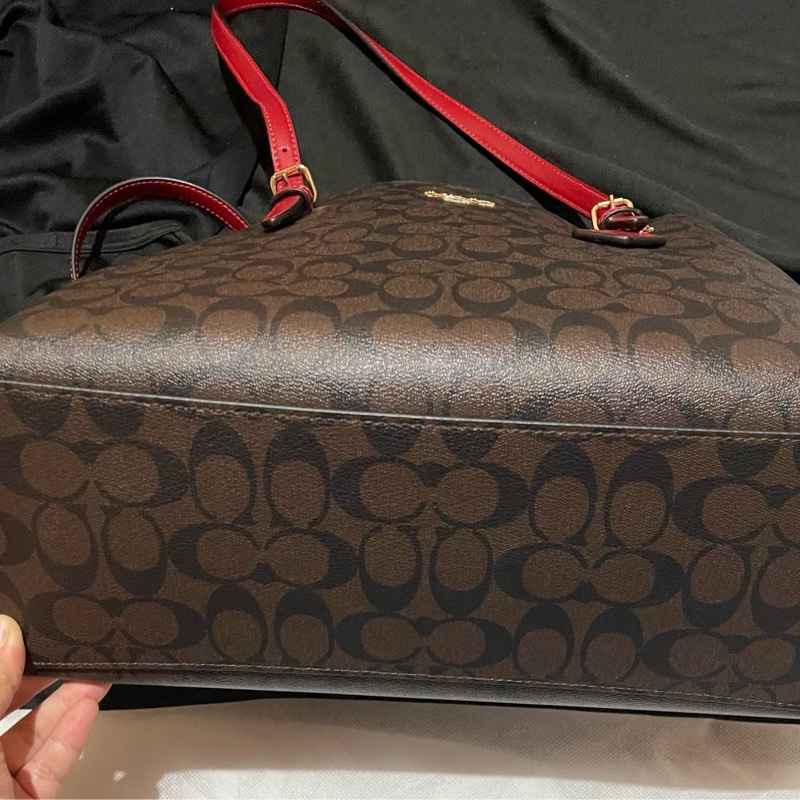 Coach Tote老花皮革托特包-26
