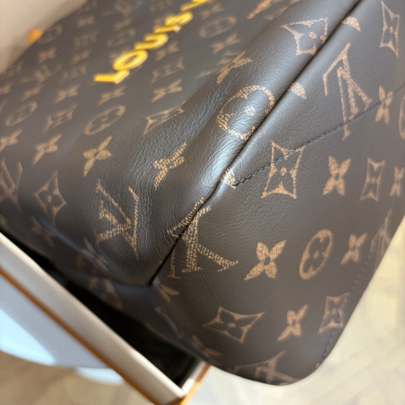 99新✨LOUIS VUITTON SHOPPER 經典老花棕色塗層帆布托特包Tote包購物袋手提包單肩包斜挎包 可調節可拆卸肩帶 金扣 王鶴棣同款 ✅正品-6
