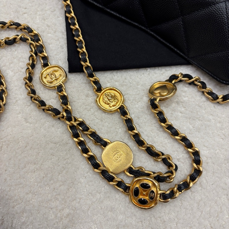 閒置新✨Chanel香奈兒24A黑金金幣鏈條hobo飯盒包鏈條斜挎包 芯片✅正品-7