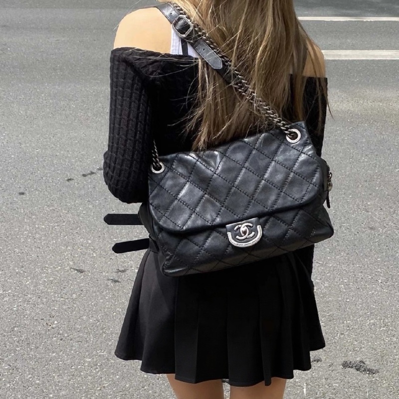 Chanel 愛丁堡流蘇鏈條包|黑銀配色太有氣場🖤-1