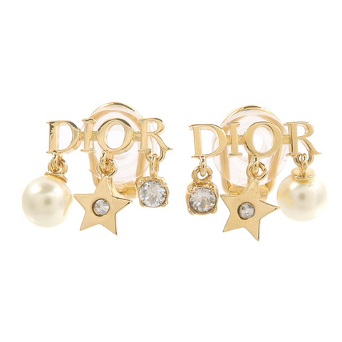 Dior 金屬/樹脂/水晶Evolution Clip-On Earrings耳環