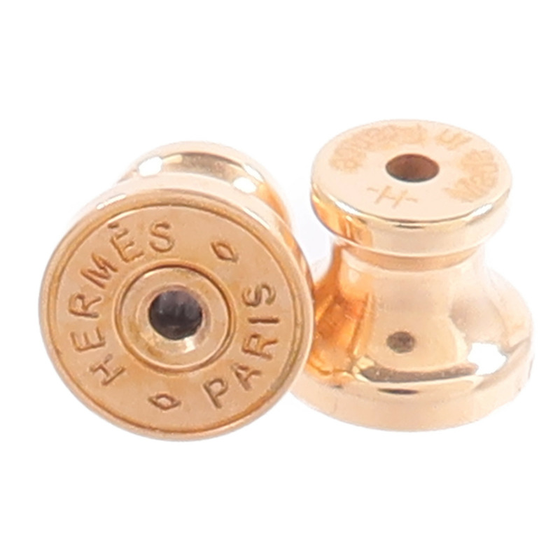 HERMES 金屬Mini Pop H Earrings耳環Rose Dragee-4