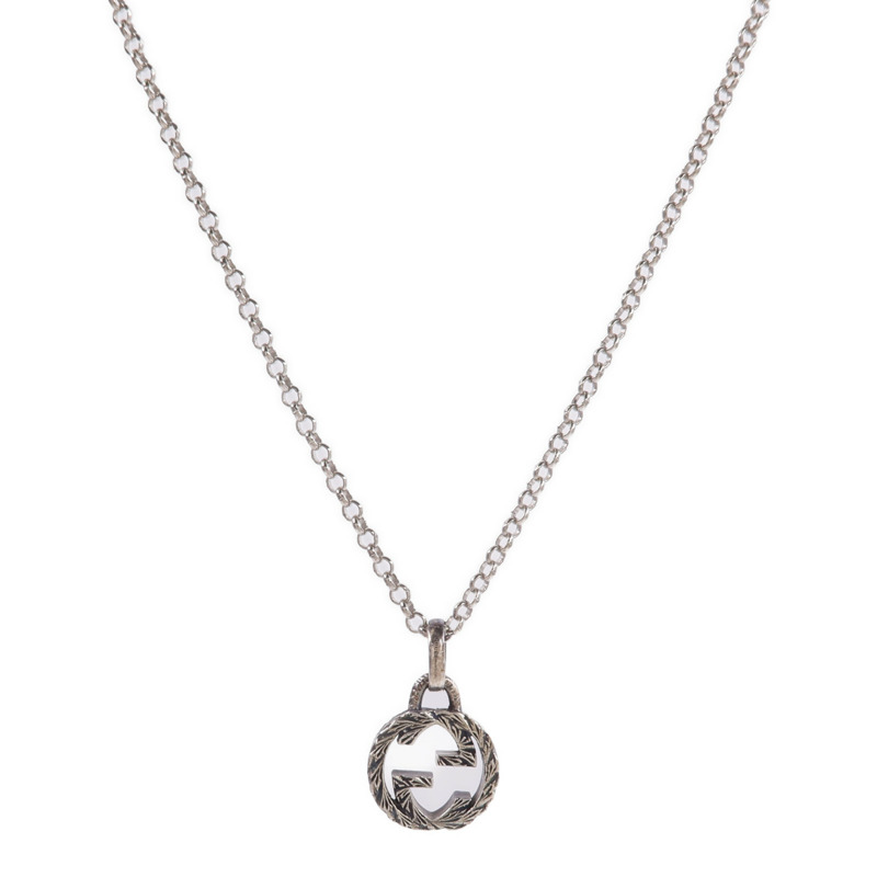 GUCCI 925純銀GG Necklace項鍊-1