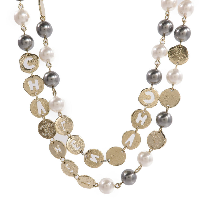 CHANEL 金屬/樹脂Egyptian CC Necklace項鍊-1