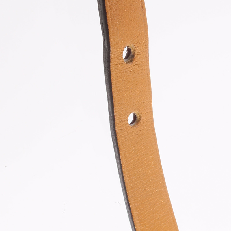 HERMES Swift皮革Behapi Triple Tour Bracelet手帶Rouge H/Fauve-9
