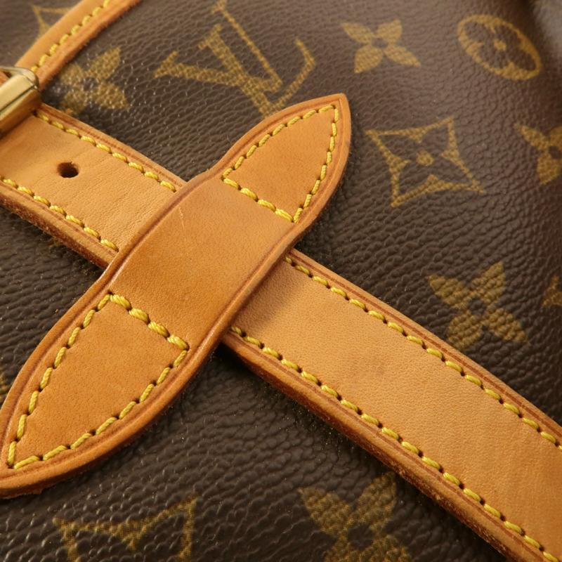 LOUIS VUITTON Monogram Saumur 30金扣肩背袋棕色-14