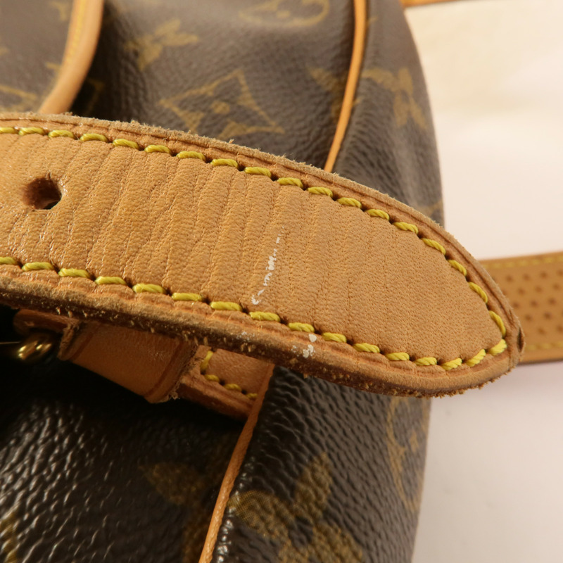 LOUIS VUITTON Monogram Saumur 30金扣肩背袋棕色-15