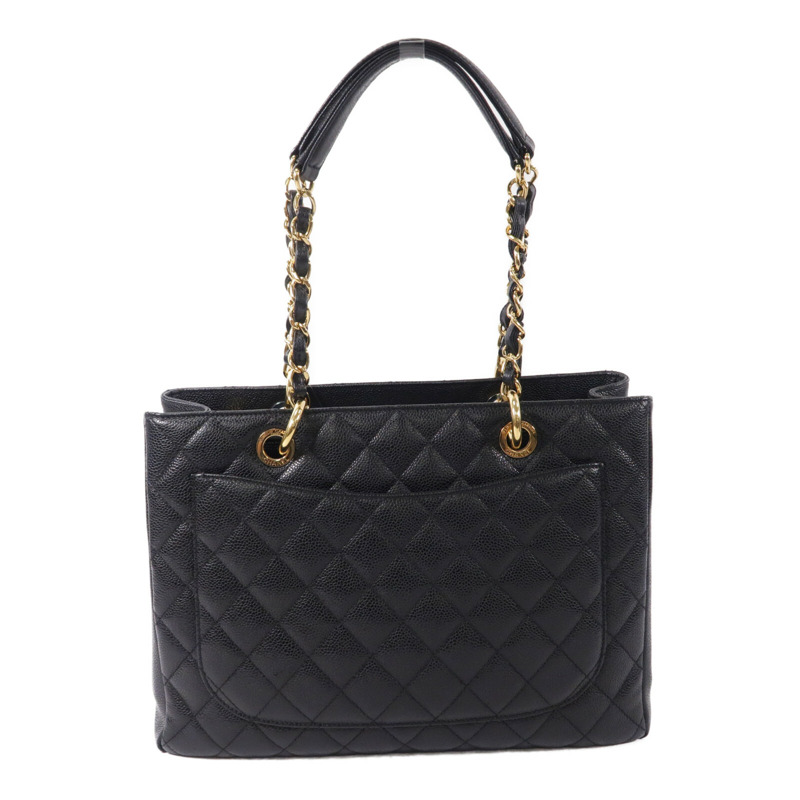 CHANEL 牛皮皮革GST Grand Shopping Tote Bag鏈帶肩背袋-1