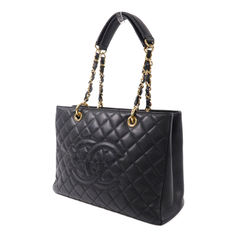 CHANEL 牛皮皮革GST Grand Shopping Tote Bag鏈帶肩背袋-2
