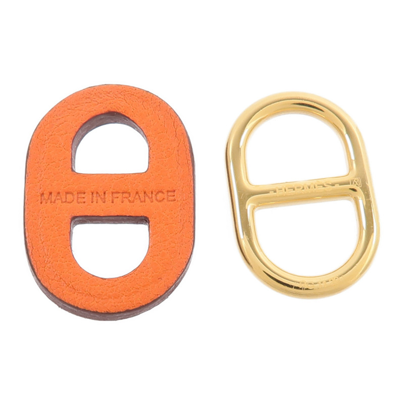 HERMES 金屬O'Maillon耳環Orange-4