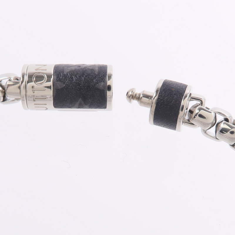 LOUIS VUITTON Monogram Eclipse Monogram Chain Bracelet手鏈-5