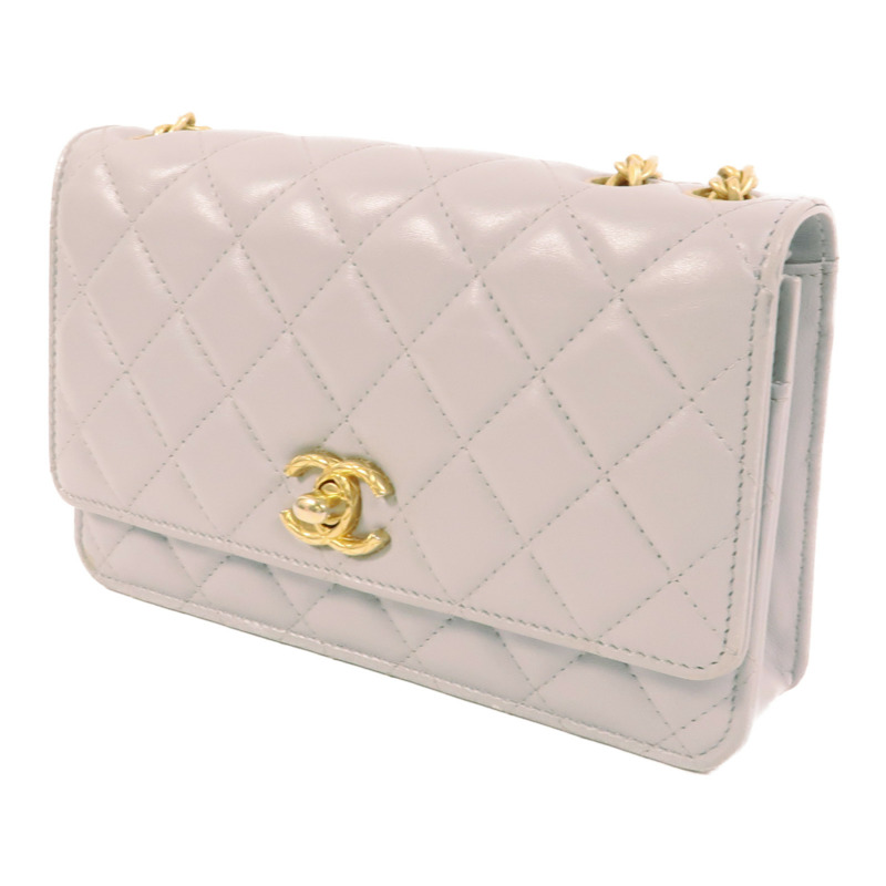 CHANEL 羊皮皮革WOC Wallet On Chain鏈帶肩背袋-2
