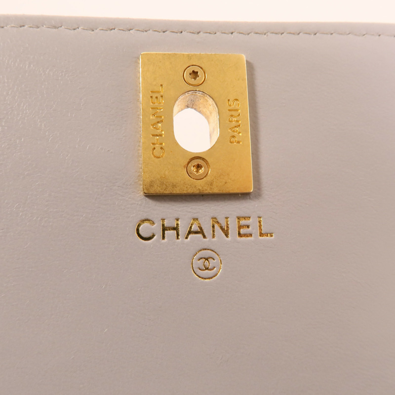 CHANEL 羊皮皮革WOC Wallet On Chain鏈帶肩背袋-8