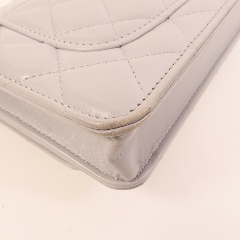 CHANEL 羊皮皮革WOC Wallet On Chain鏈帶肩背袋-13