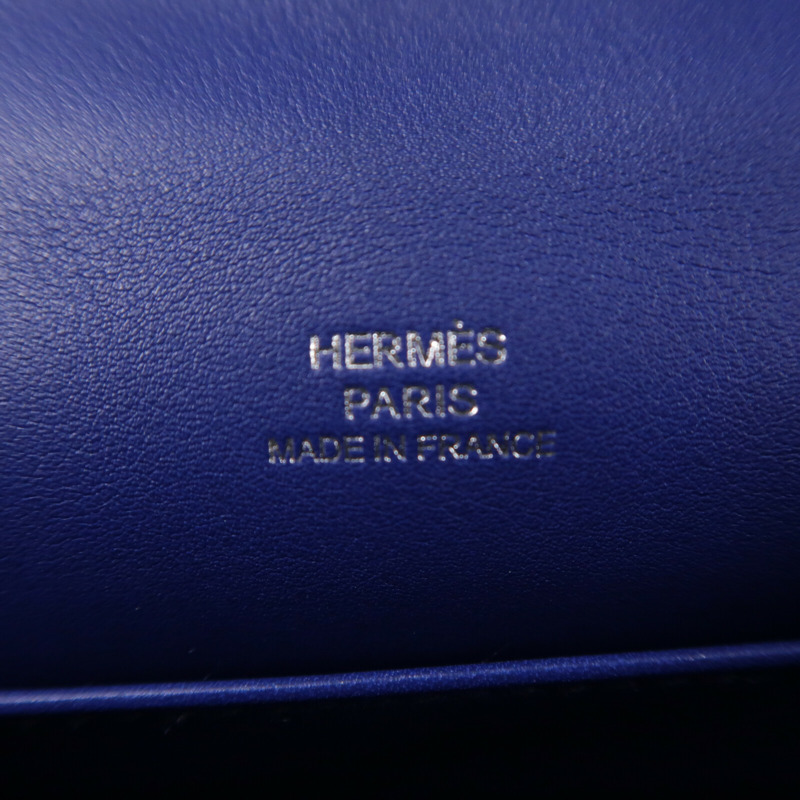 HERMES Swift皮革Kelly Pochette手挽袋Bleu Saphir-5