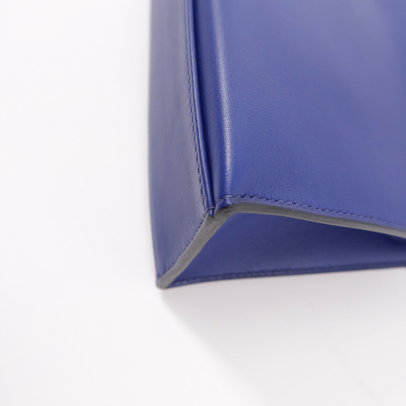 HERMES Swift皮革Kelly Pochette手挽袋Bleu Saphir-13