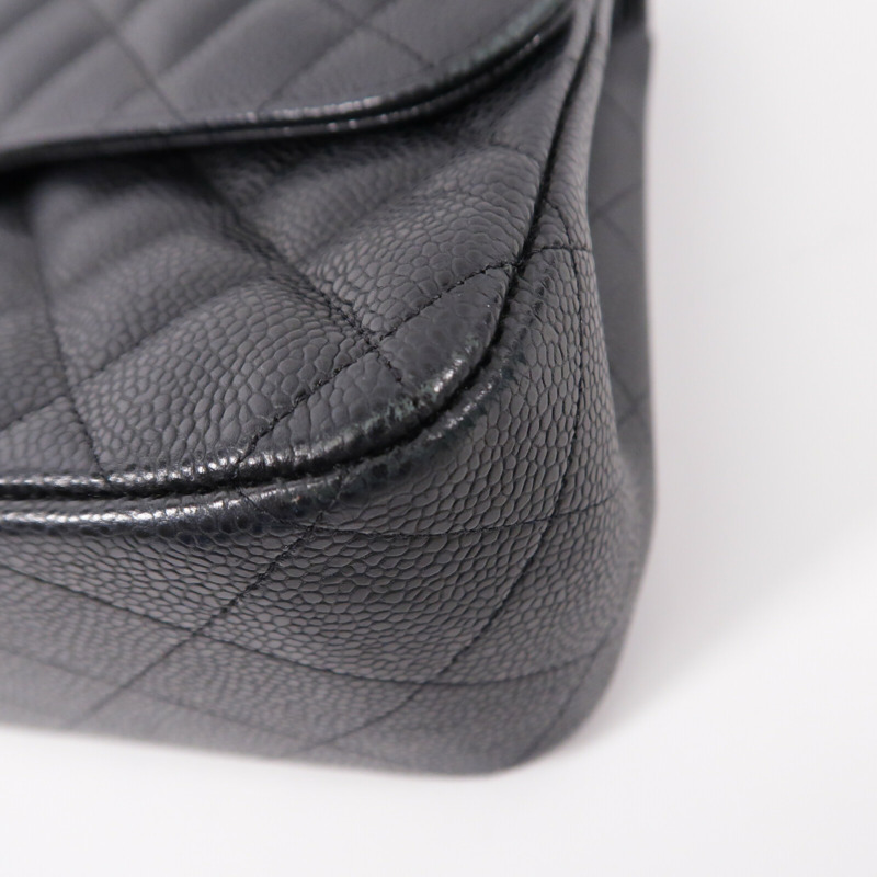 CHANEL 牛皮皮革Large Classic鏈帶肩背袋-10