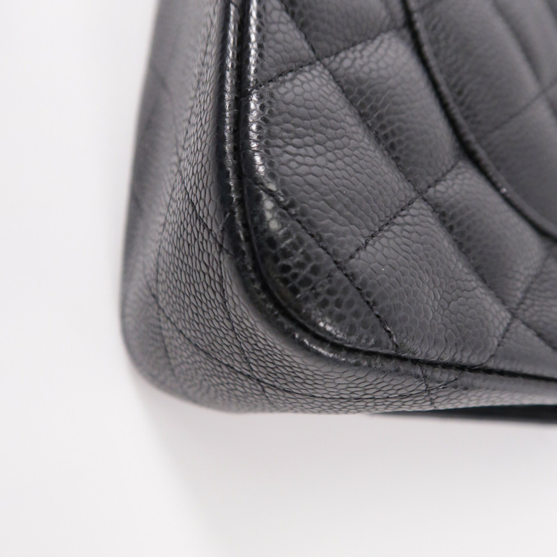 CHANEL 牛皮皮革Large Classic鏈帶肩背袋-12