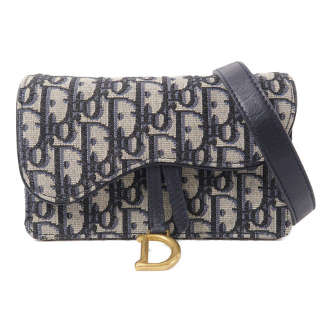 Dior 帆布Oblique Saddle Belt Bag腰包