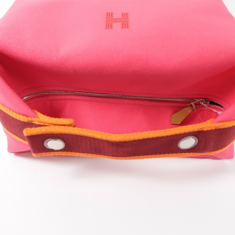 HERMES 帆布Bride A Brac GM手挽袋Hibiscus-7
