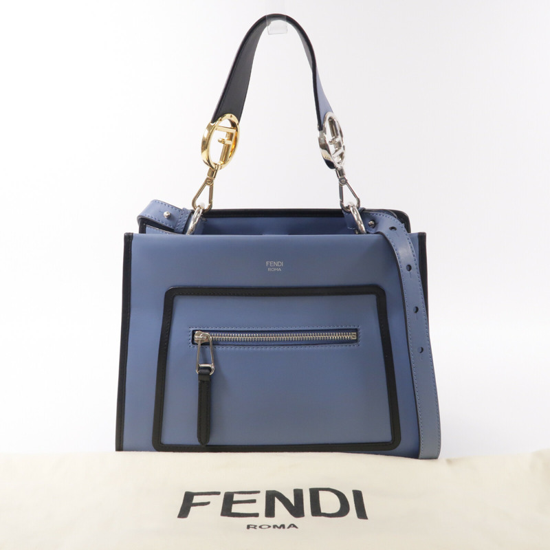 FENDI 牛皮皮革Runaway手挽肩背兩用袋-9