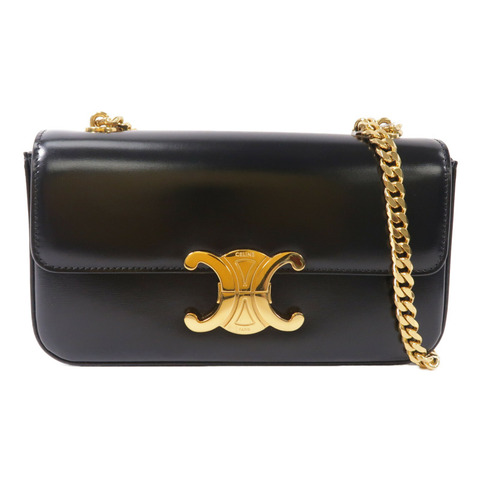 CELINE 牛皮皮革Claude鏈帶肩背袋
