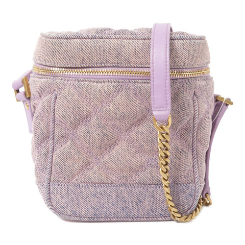 SAINT LAURENT 牛仔布Paris 80'S Vanity Bag鏈帶肩背袋