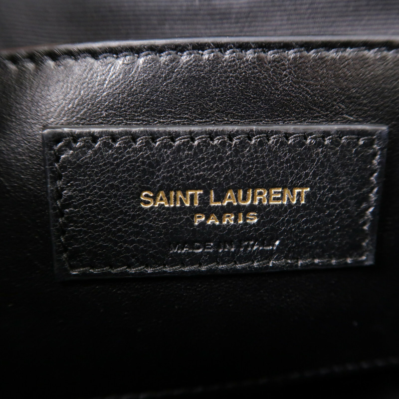 SAINT LAURENT 牛仔布Paris 80'S Vanity Bag鏈帶肩背袋-5
