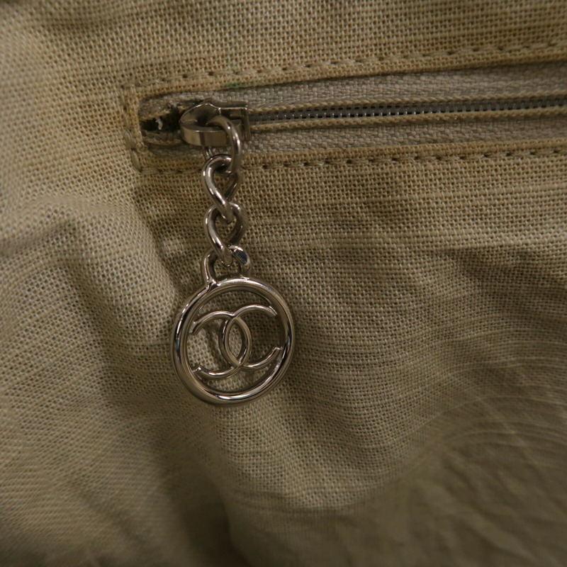 CHANEL 帆布Deauville Tote Medium鏈帶手挽肩背兩用袋-8