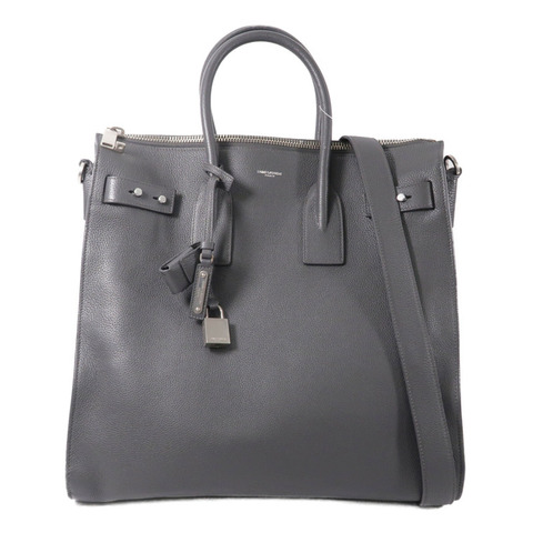 SAINT LAURENT 牛皮皮革Sac De Jour Souple North-South手挽肩背兩用袋