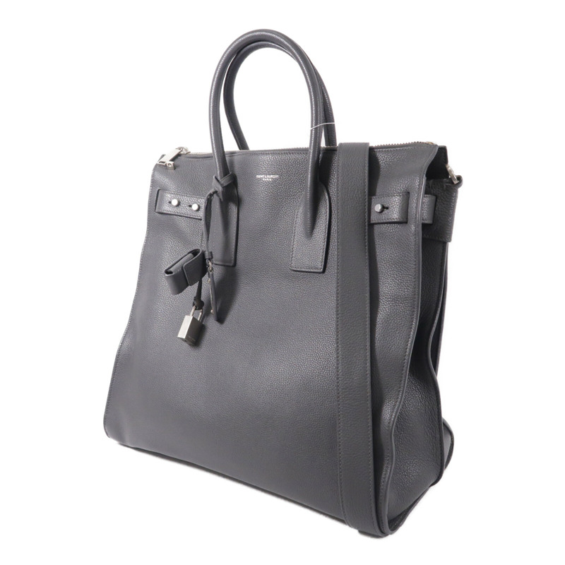 SAINT LAURENT 牛皮皮革Sac De Jour Souple North-South手挽肩背兩用袋-2