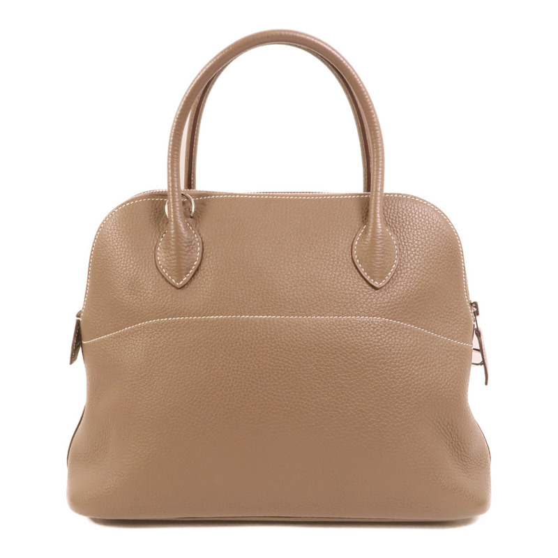 HERMES Clemence皮革Bolide 31手挽肩背兩用袋Etoupe-1