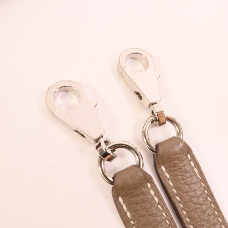 HERMES Clemence皮革Bolide 31手挽肩背兩用袋Etoupe-6