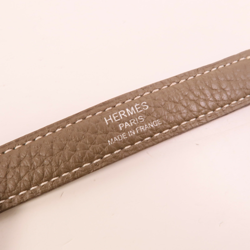 HERMES Clemence皮革Bolide 31手挽肩背兩用袋Etoupe-7