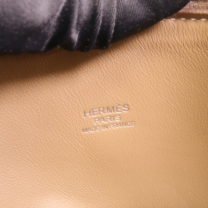 HERMES Clemence皮革Bolide 31手挽肩背兩用袋Etoupe-10