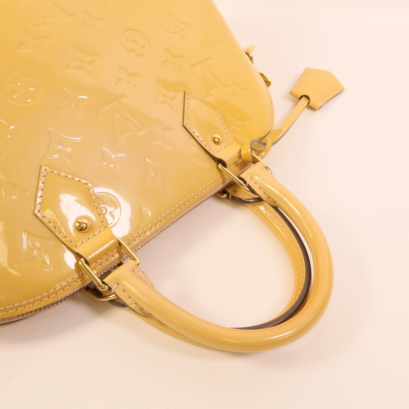 LOUIS VUITTON Monogram Vernis Alma PM金扣手挽袋-5
