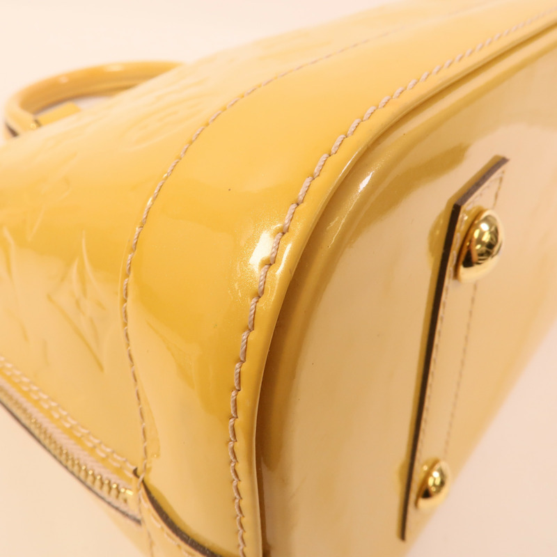 LOUIS VUITTON Monogram Vernis Alma PM金扣手挽袋-12