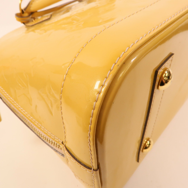 LOUIS VUITTON Monogram Vernis Alma PM金扣手挽袋-13